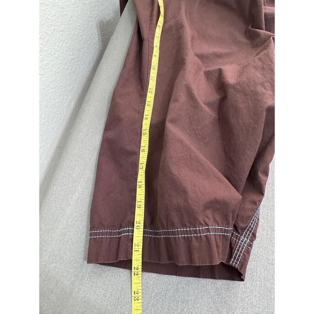 SB Active Women’s XL‎ Brown Cargo Capri Pants with Teal Contrast Stitching Y2K - Picture 7 of 9